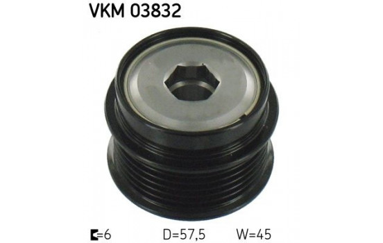 Poulie roue libre, alternateur VKM 03832 SKF