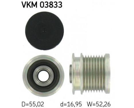 Poulie roue libre, alternateur VKM 03833 SKF