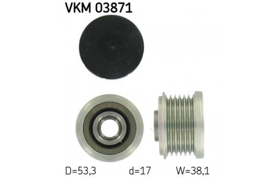 Poulie roue libre, alternateur VKM 03871 SKF