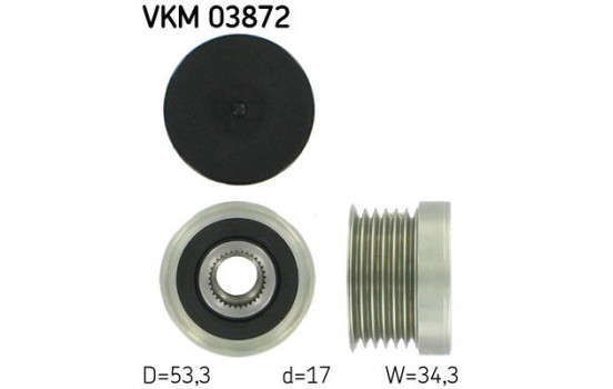 Poulie roue libre, alternateur VKM 03872 SKF