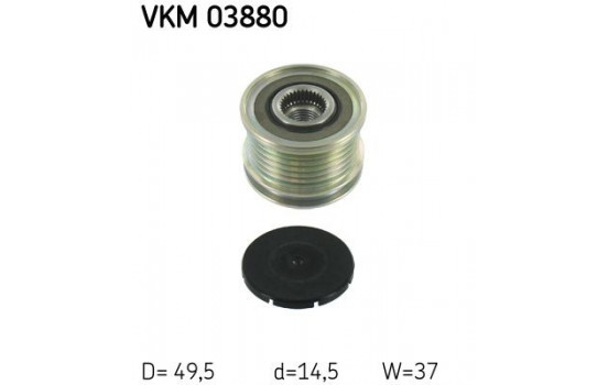 Poulie roue libre, alternateur VKM 03880 SKF