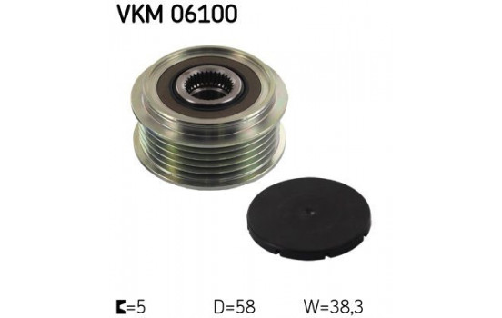 Poulie roue libre, alternateur VKM 06100 SKF