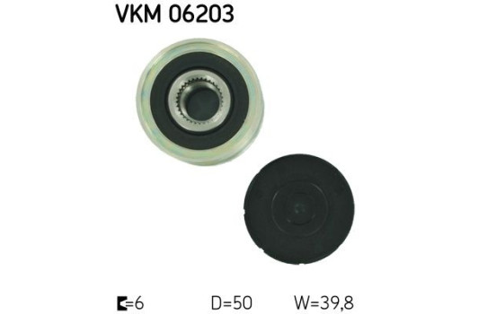 Poulie roue libre, alternateur VKM 06203 SKF, Image 2
