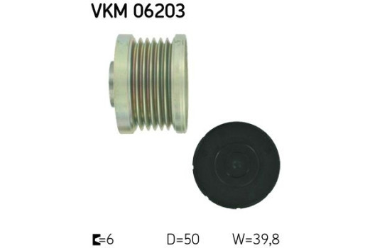 Poulie roue libre, alternateur VKM 06203 SKF, Image 3