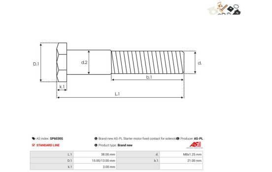 Kit de réparation, démarreur, Image 2