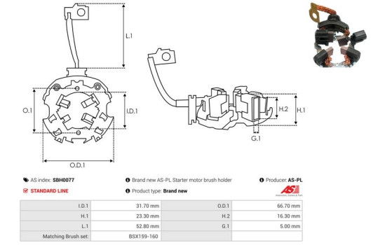 Support, balai de charbon, Image 2