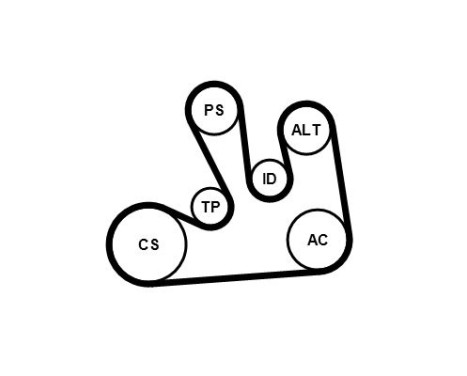 Jeu de courroies poly trapézoïdales 6PK1822 EXTRA K1 Contitech, Image 3