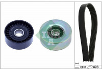 Jeu de courroies trapézoïdales à nervures