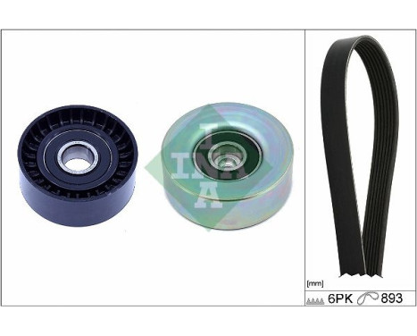 Jeu de courroies trapézoïdales à nervures