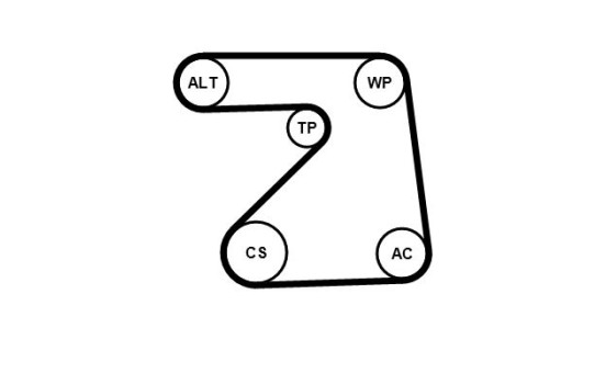 Jeu de courroies trapézoïdales poly 5PK1334K1 Contitech, Image 2