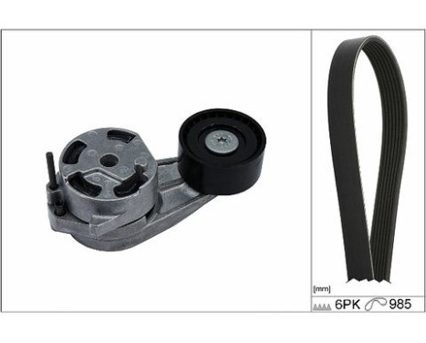 Jeu de courroies trapézoïdales poly