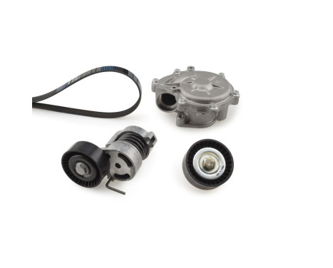 Pompe à eau+Jeu de courroie trapézoïdale à nervures Micro-V® Kit KP116PK1873 Gates