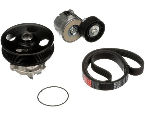 Pompe à eau+Jeu de courroie trapézoïdale à nervures Micro-V® Kit KP16PK1310 Gates