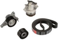 Pompe à eau+Jeu de courroie trapézoïdale à nervures Micro-V® Kit KP17PK1973 Gates