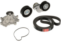 Pompe à eau+Jeu de courroie trapézoïdale à nervures Micro-V® Kit KP17PK2418 Gates