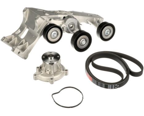 Pompe à eau+Jeu de courroie trapézoïdale à nervures Micro-V® Kit KP25PK1765 Gates