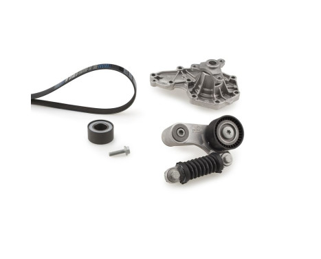 Pompe à eau+Jeu de courroie trapézoïdale à nervures Micro-V® Kit KP26PK1640 Gates