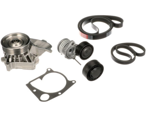 Pompe à eau+Jeu de courroie trapézoïdale à nervures Micro-V® Kit KP26PK1835XS Gates