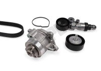 Pompe à eau + jeu de courroies multi trapézoïdales