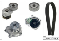 Pompe à eau + kit de courroies trapézoïdales multiples