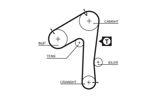 courroie de distribution 5483XS Gates, Image 2