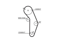 courroie de distribution T201RB Gates