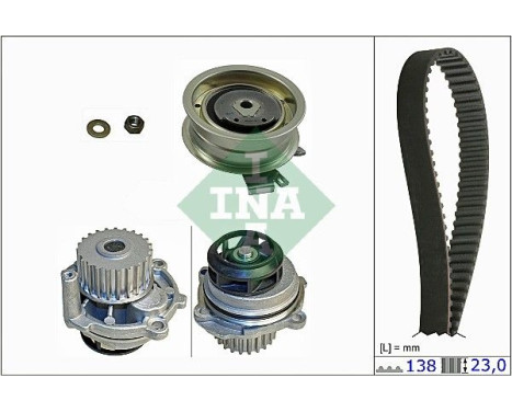 Pompe à eau + kit de courroie de distribution 530 0171 31 Ina