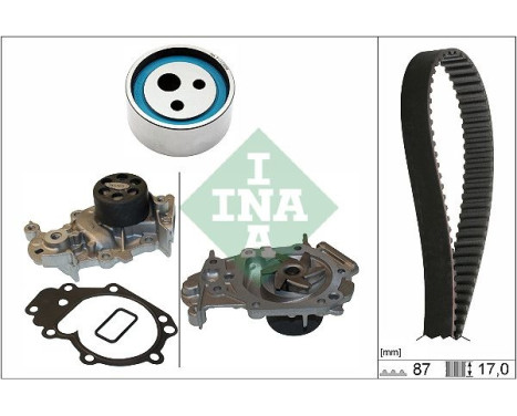 Pompe à eau + kit de courroie de distribution 530 0182 31 Ina