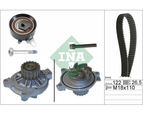 Pompe à eau + kit de courroie de distribution 530017531 Ina