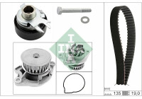 Pompe à eau + kit de courroie de distribution 530019930 Ina