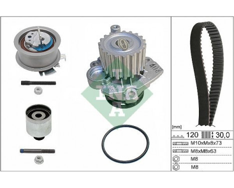 Pompe à eau + kit de courroie de distribution 530020133 Ina