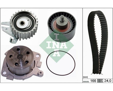 Pompe à eau + kit de courroie de distribution 530022630 Ina