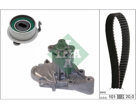 Pompe à eau + kit de courroie de distribution 530035530 Ina