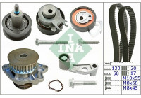 Pompe à eau + kit de courroie de distribution 530036030 Ina
