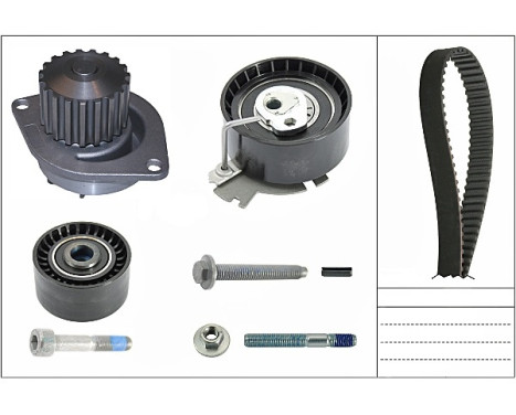 Pompe à eau + kit de courroie de distribution 530037930 Ina