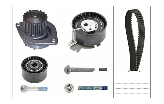 Pompe à eau + kit de courroie de distribution 530037930 Ina