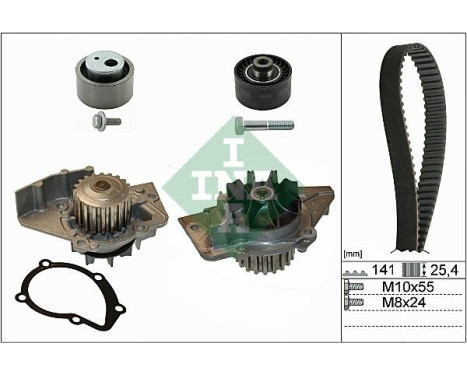 Pompe à eau + kit de courroie de distribution 530047030 Ina
