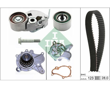 Pompe à eau + kit de courroie de distribution 530054231 Ina