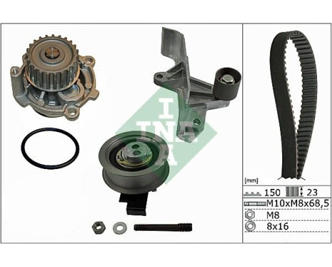 Pompe à eau + kit de courroie de distribution 530054631 Ina