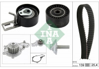 Pompe à eau + kit de courroie de distribution 530057730 Ina