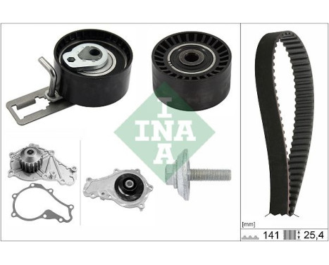 Pompe à eau + kit de courroie de distribution 530061130 Ina