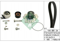Pompe à eau + kit de courroie de distribution 530062430 Ina