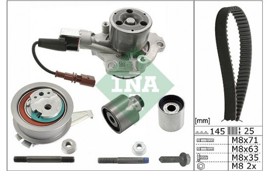 Pompe à eau + kit de courroie de distribution 530065030 Ina, Image 2