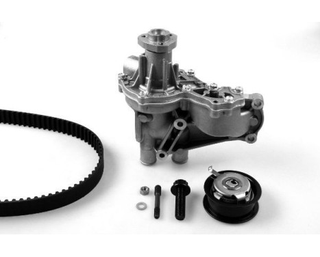 Pompe à eau + kit de courroie de distribution PK05136 Hepu