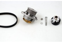 Pompe à eau + kit de courroie de distribution PK05411 Hepu