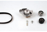 Pompe à eau + kit de courroie de distribution PK08412 Hepu