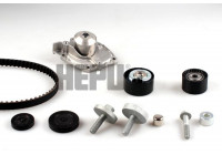 Pompe à eau + kit de courroie de distribution PK09550 Hepu