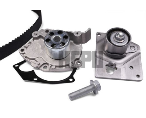 Pompe à eau + kit de courroie de distribution PK09551S Hepu