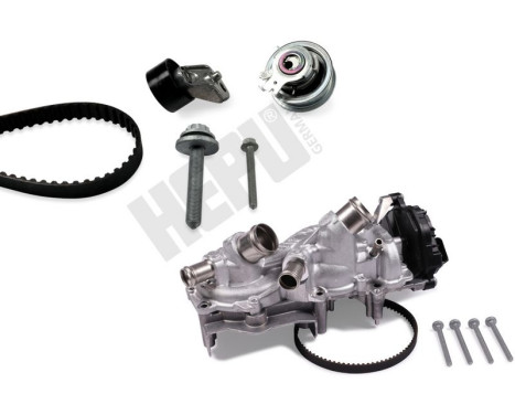 Pompe à eau + kit de courroie de distribution PK55010 Hepu