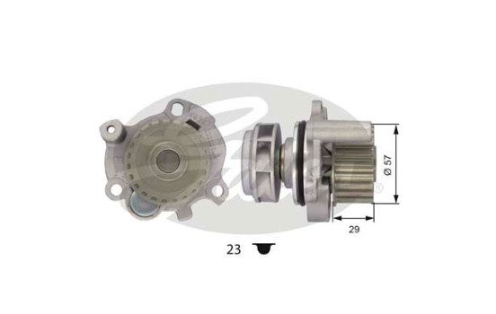 Pompe à eau + kit de courroie de distribution PowerGrip® KP15489XS-2 Gates, Image 2
